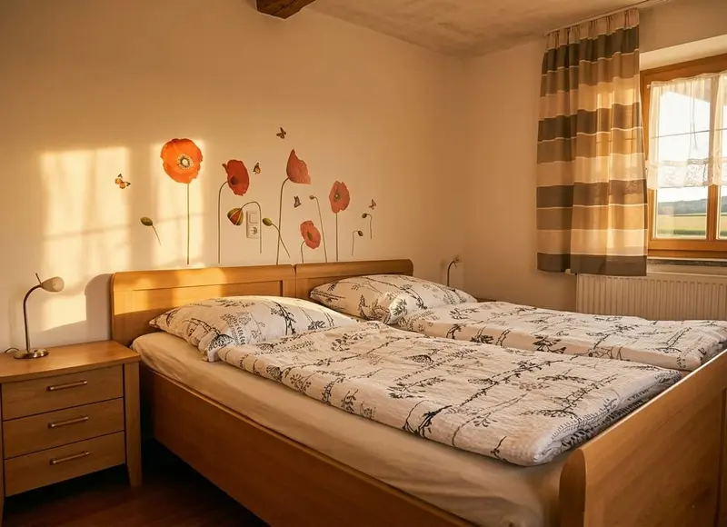 Schlafzimmer der großen Ferienwohnung